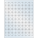 1" x 1" White Mid Gloss Square Sheet Labels