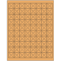 1" x 1" Pastel Orange Square Sheet Labels