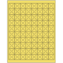 1" x 1" Pastel Yellow Square Sheet Labels