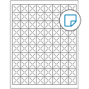 1" x 1" White Square Sheet Labels - Removable Adhesive
