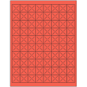 1" x 1" Red Square Sheet Labels