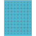 1" x 1" Turquoise Square Sheet Labels