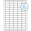 1.5" x 0.75" White Rectangular Sheet Labels - Ultra Aggressive Adhesive