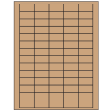 1.5" x 0.75" Brown Kraft Rectangular Sheet Labels