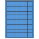 1.5" x 0.75" Fluorescent Blue Rectangular Sheet Labels