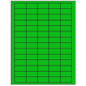 1.5" x 0.75" Fluorescent Green Rectangular Sheet Labels