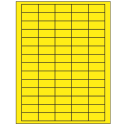 1.5" x 0.75" Fluorescent Yellow Rectangular Sheet Labels