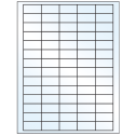 1.5" x 0.75" White Mid Gloss Rectangular Sheet Labels