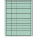 1.5" x 0.75" Pastel Green Rectangular Sheet Labels