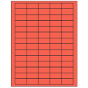1.5" x 0.75" Red Rectangular Sheet Labels