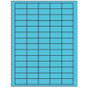 1.5" x 0.75" Turquoise Rectangular Sheet Labels