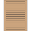 7" x 0.68" Brown Kraft Rectangular Sheet Labels