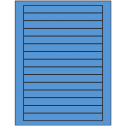 7" x 0.68" Fluorescent Blue Rectangular Sheet Labels