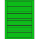 7" x 0.68" Fluorescent Green Rectangular Sheet Labels