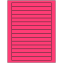 7" x 0.68" Fluorescent Pink Rectangular Sheet Labels