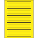 7" x 0.68" Fluorescent Yellow Rectangular Sheet Labels