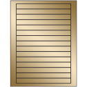 7" x 0.68" Gold Foil Rectangular Sheet Labels