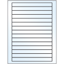 7" x 0.68" White Mid Gloss Rectangular Sheet Labels