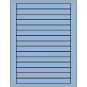 7" x 0.68" Pastel Blue Rectangular Sheet Labels