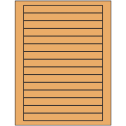 7" x 0.68" Pastel Orange Rectangular Sheet Labels