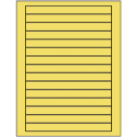 7" x 0.68" Pastel Yellow Rectangular Sheet Labels