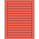 7" x 0.68" Red Rectangular Sheet Labels