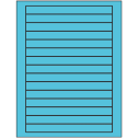 7" x 0.68" Turquoise Rectangular Sheet Labels