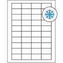 1.75" x 1" White Rectangular Sheet Labels - Freezer Grade Adhesive