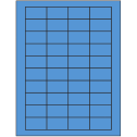 1.75" x 1" Fluorescent Blue Rectangular Sheet Labels