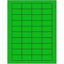 1.75" x 1" Fluorescent Green Rectangular Sheet Labels