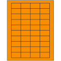 1.75" x 1" Fluorescent Orange Rectangular Sheet Labels