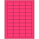 1.75" x 1" Fluorescent Pink Rectangular Sheet Labels
