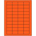 1.75" x 1" Fluorescent Red Rectangular Sheet Labels