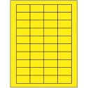 1.75" x 1" Fluorescent Yellow Rectangular Sheet Labels