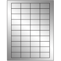 1.75" x 1" Silver Foil Rectangular Sheet Labels