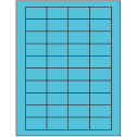 1.75" x 1" Turquoise Rectangular Sheet Labels