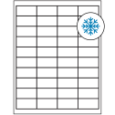 2" x 1" White Rectangular Sheet Labels - Freezer Grade Adhesive