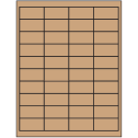 2" x 1" Brown Kraft Rectangular Sheet Labels