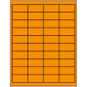 2" x 1" Fluorescent Orange Rectangular Sheet Labels