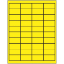 2" x 1" Fluorescent Yellow Rectangular Sheet Labels