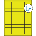 2" x 1" Fluorescent Yellow Rectangular Sheet Labels - Removable Adhesive