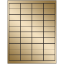 2" x 1" Gold Foil Rectangular Sheet Labels