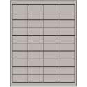 2" x 1" Gray Rectangular Sheet Labels