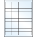 2" x 1" White Mid Gloss Rectangular Sheet Labels