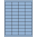 2" x 1" Pastel Blue Rectangular Sheet Labels