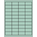 2" x 1" Pastel Green Rectangular Sheet Labels