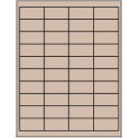 2" x 1" Pastel Tan Rectangular Sheet Labels