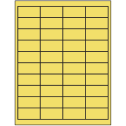 2" x 1" Pastel Yellow Rectangular Sheet Labels