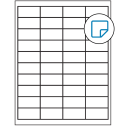 2" x 1" White Rectangular Sheet Labels - Removable Adhesive