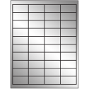2" x 1" Silver Foil Rectangular Sheet Labels
